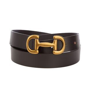 1658 Women's Leather Bold Fashion Statement Belts, Equestrian-black